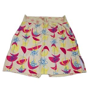Skort Obsession Women Skort Skirt Sz Medium Yellow Elastic Waist Pull On